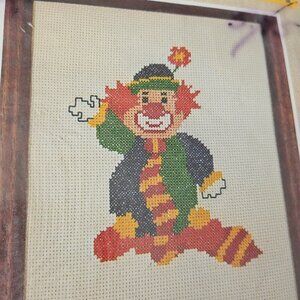 Vintage Waving clown cross stitch kit CT 3007
